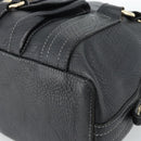 CELINE Hand Bag Leather Black Gold Auth bs35584A-9
