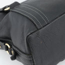 CELINE Hand Bag Leather Black Gold Auth bs35584A-16