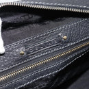 CELINE Hand Bag Leather Black Gold Auth bs35584A-18