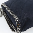 Stella MacCartney Chain Falabella Shoulder Bag Suede Navy Silver Auth bs35585A-13
