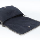 Stella MacCartney Chain Falabella Shoulder Bag Suede Navy Silver Auth bs35585A-14