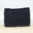 Stella MacCartney Chain Falabella Shoulder Bag Suede Navy Silver Auth bs35585A-23