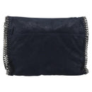 Stella MacCartney Chain Falabella Shoulder Bag Suede Navy Silver Auth bs35585A-3