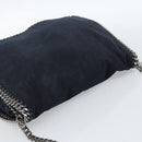 Stella MacCartney Chain Falabella Shoulder Bag Suede Navy Silver Auth bs35585A-6