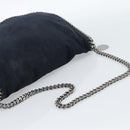 Stella MacCartney Chain Falabella Shoulder Bag Suede Navy Silver Auth bs35585A-7