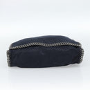 Stella MacCartney Chain Falabella Shoulder Bag Suede Navy Silver Auth bs35585A-9