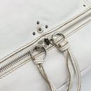 Chloe Paddington Tote Bag Leather White Gold Silver Auth bs35586A-17
