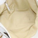 Chloe Paddington Tote Bag Leather White Gold Silver Auth bs35586A-11