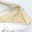 Chloe Paddington Tote Bag Leather White Gold Silver Auth bs35586A-24