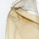 Chloe Paddington Tote Bag Leather White Gold Silver Auth bs35586A-25