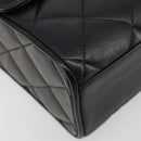 CHANEL Matelasse Shoulder Bag Lamb Skin Black Gold CC Auth bs35587-11