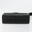 CHANEL Matelasse Shoulder Bag Lamb Skin Black Gold CC Auth bs35587-9
