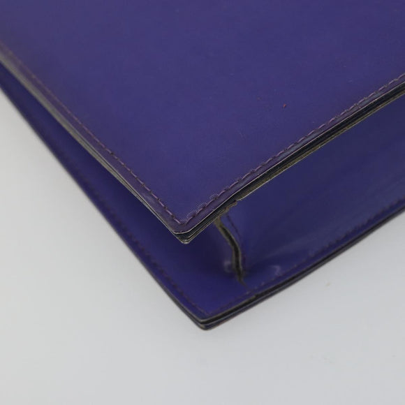 CHANEL Hologram Line Chain Shoulder Bag Nylon Purple Silver CC Auth bs35589A