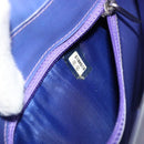 CHANEL Hologram Line Chain Shoulder Bag Nylon Purple Silver CC Auth bs35589A-12