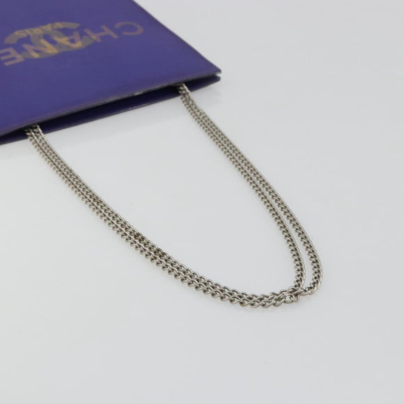 CHANEL Hologram Line Chain Shoulder Bag Nylon Purple Silver CC Auth bs35589A
