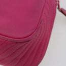 SAINT LAURENT Hand Bag Canvas Pink Gold Auth bs35590-12