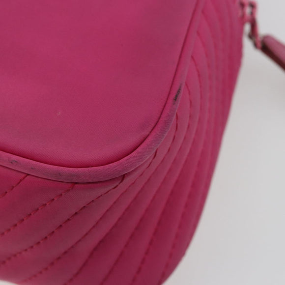 SAINT LAURENT Hand Bag Canvas Pink Gold Auth bs35590