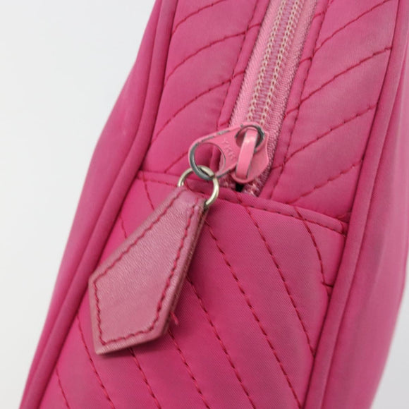 SAINT LAURENT Hand Bag Canvas Pink Gold Auth bs35590