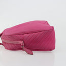 SAINT LAURENT Hand Bag Canvas Pink Gold Auth bs35590-5