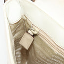 PRADA Shoulder Bag Patent leather Beige Silver Auth bs35591-21