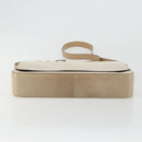 PRADA Shoulder Bag Patent leather Beige Silver Auth bs35591-5