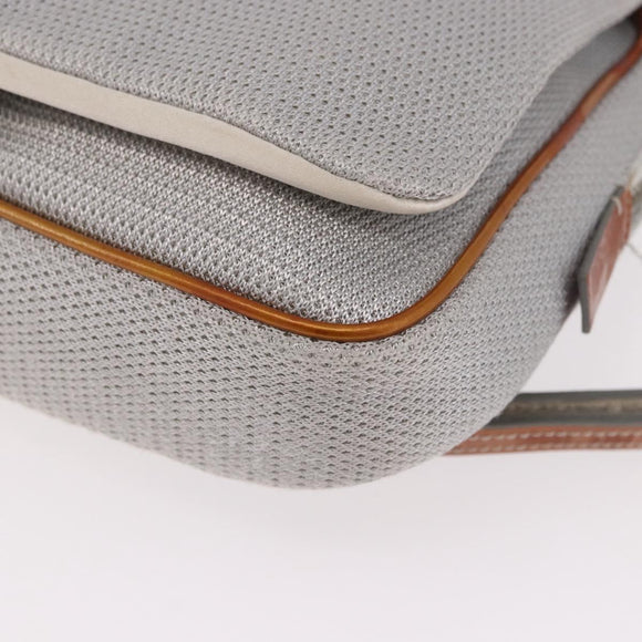PRADA Sports Line Backpack Canvas Silver Auth bs35592