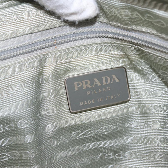 PRADA Sports Line Backpack Canvas Silver Auth bs35592