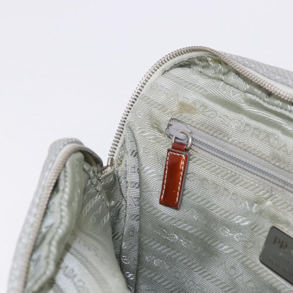 PRADA Sports Line Backpack Canvas Silver Auth bs35592