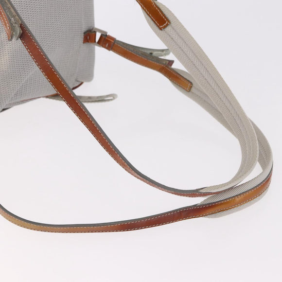 PRADA Sports Line Backpack Canvas Silver Auth bs35592