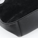 GUCCI Bamboo Shoulder Bag Suede 2way Black Gold 001 1014 1638 0 Auth bs35599-10