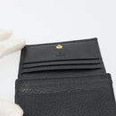 GUCCI GG Marmont Bifold Wallet Leather Black Gold 456126 Auth bs35602-19