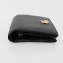 GUCCI GG Marmont Bifold Wallet Leather Black Gold 456126 Auth bs35602-4