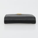 GUCCI GG Marmont Bifold Wallet Leather Black Gold 456126 Auth bs35602-5
