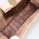 Salvatore Ferragamo Vara Ribbon Chain Bag Patent leather Beige Gold Auth bs35603-16