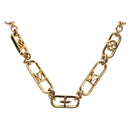 LOUIS VUITTON My LV Chain GM Necklace metal Gold Tone M01123 LV Auth bs35604M-1