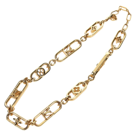 LOUIS VUITTON My LV Chain GM Necklace metal Gold Tone M01123 LV Auth bs35604M