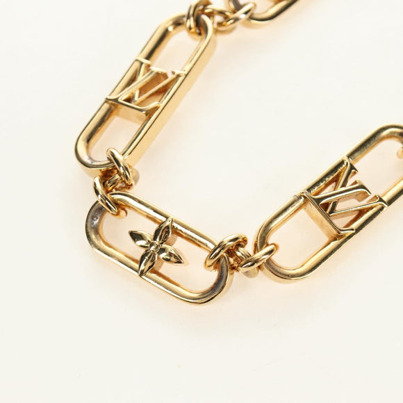 LOUIS VUITTON My LV Chain GM Necklace metal Gold Tone M01123 LV Auth bs35604M