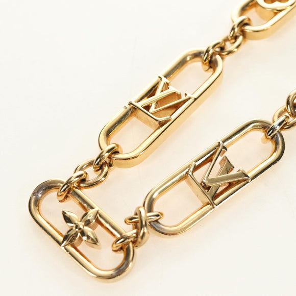 LOUIS VUITTON My LV Chain GM Necklace metal Gold Tone M01123 LV Auth bs35604M