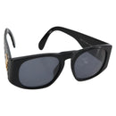 CHANEL Sunglasses plastic Black CC Auth bs35605-1