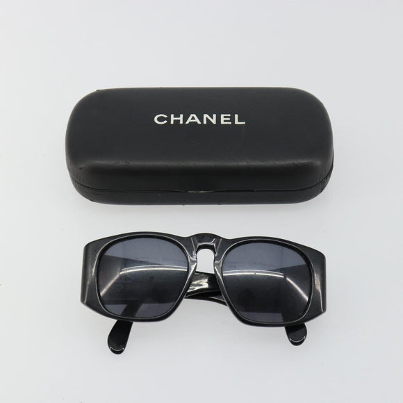 CHANEL Sunglasses plastic Black CC Auth bs35605