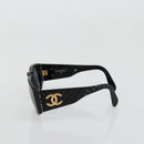 CHANEL Sunglasses plastic Black CC Auth bs35605-4