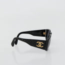 CHANEL Sunglasses plastic Black CC Auth bs35605-5
