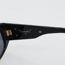 CHANEL Sunglasses plastic Black CC Auth bs35605-9
