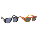 CHANEL Zonnebril plastic 2 Set Zwart Bruin CC Auth bs35606-1