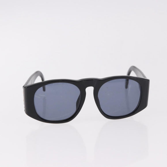 CHANEL Zonnebril plastic 2 Set Zwart Bruin CC Auth bs35606