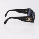 CHANEL Zonnebril plastic 2 Set Zwart Bruin CC Auth bs35606-6
