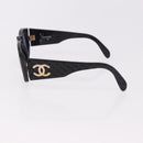 CHANEL Zonnebril plastic 2 Set Zwart Bruin CC Auth bs35606-7
