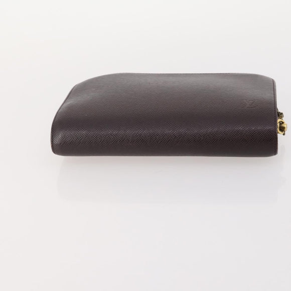LOUIS VUITTON Taiga Baikal Clutch Bag 2 Set Acajou M30186 LV Auth bs35607