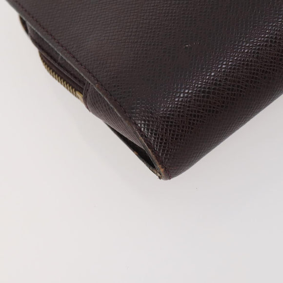 LOUIS VUITTON Taiga Baikal Clutch Bag 2 Set Acajou M30186 LV Auth bs35607