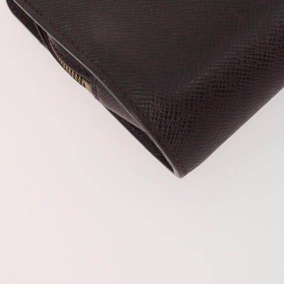 LOUIS VUITTON Taiga Baikal Clutch Bag 2 Set Acajou M30186 LV Auth bs35607